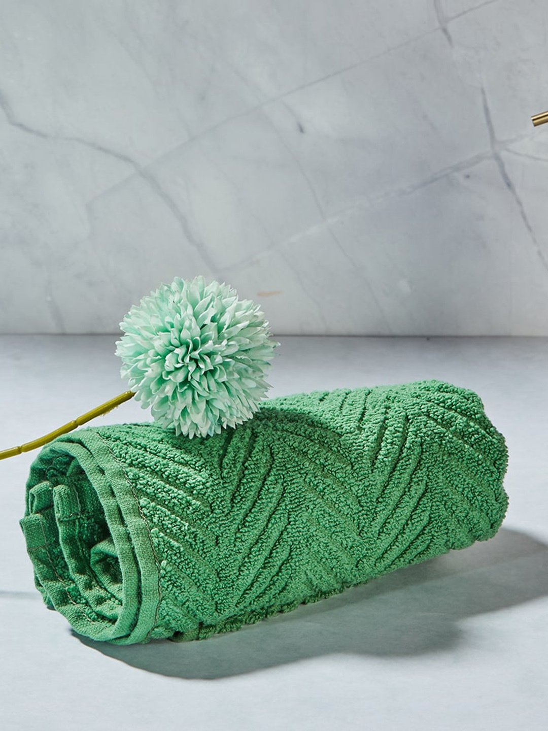 

Fabindia Green Mirh Cotton Bath Towel