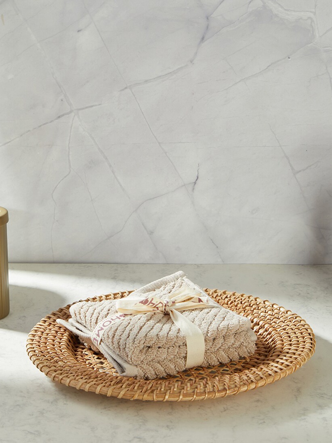 

Fabindia Beige 2 Pieces Cotton Face Towels