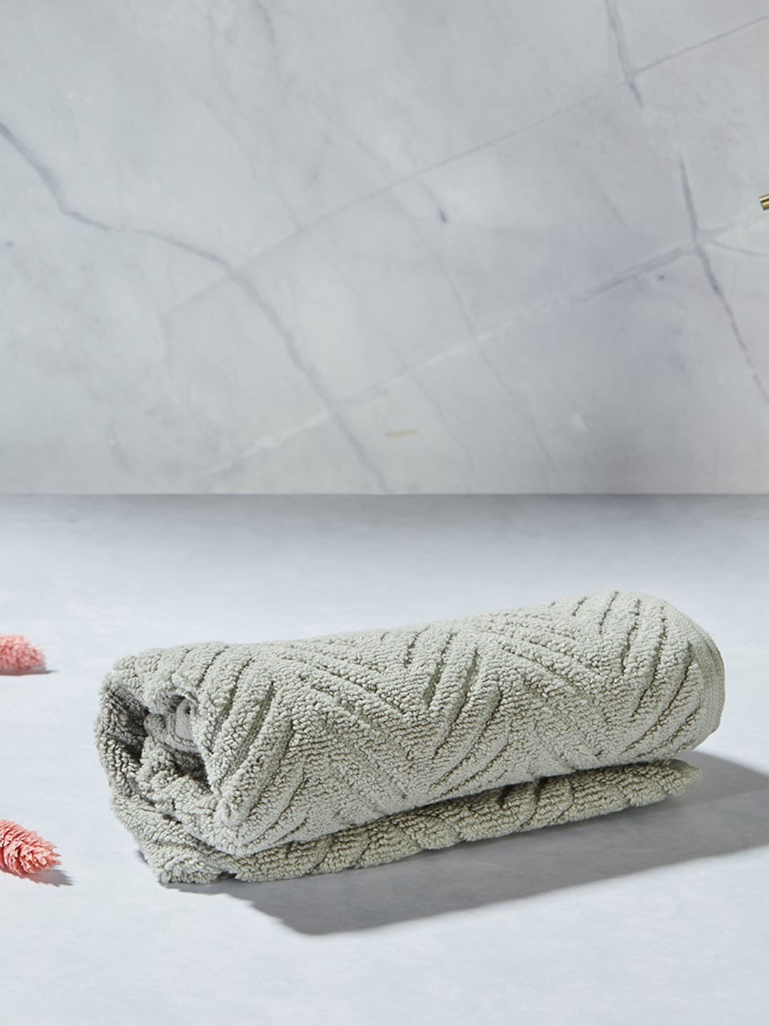 

Fabindia Mirh Grey Cotton 450GSM Hand Towel