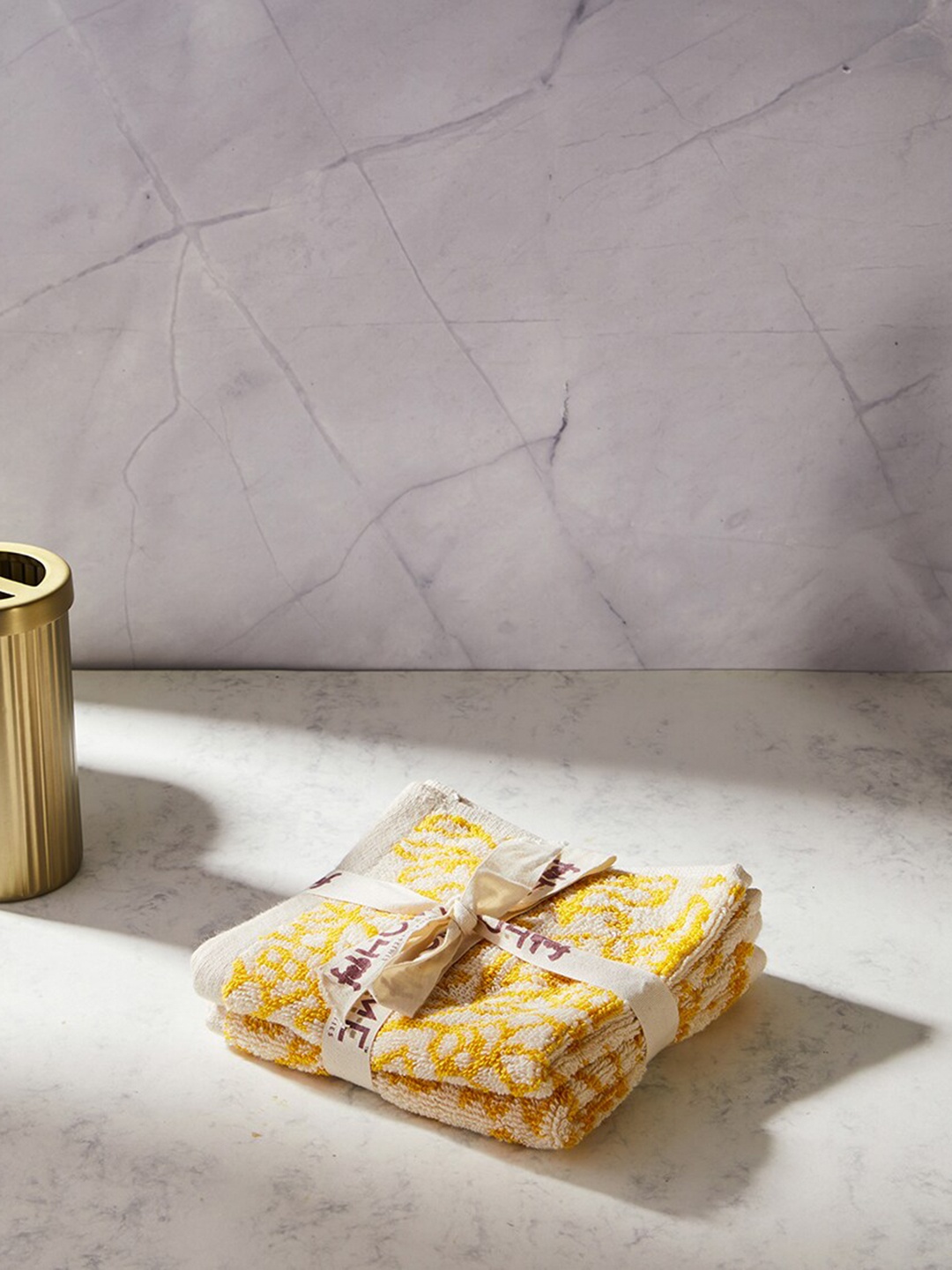 

Fabindia Jaal Yellow 2 Pieces Cotton Face Towel