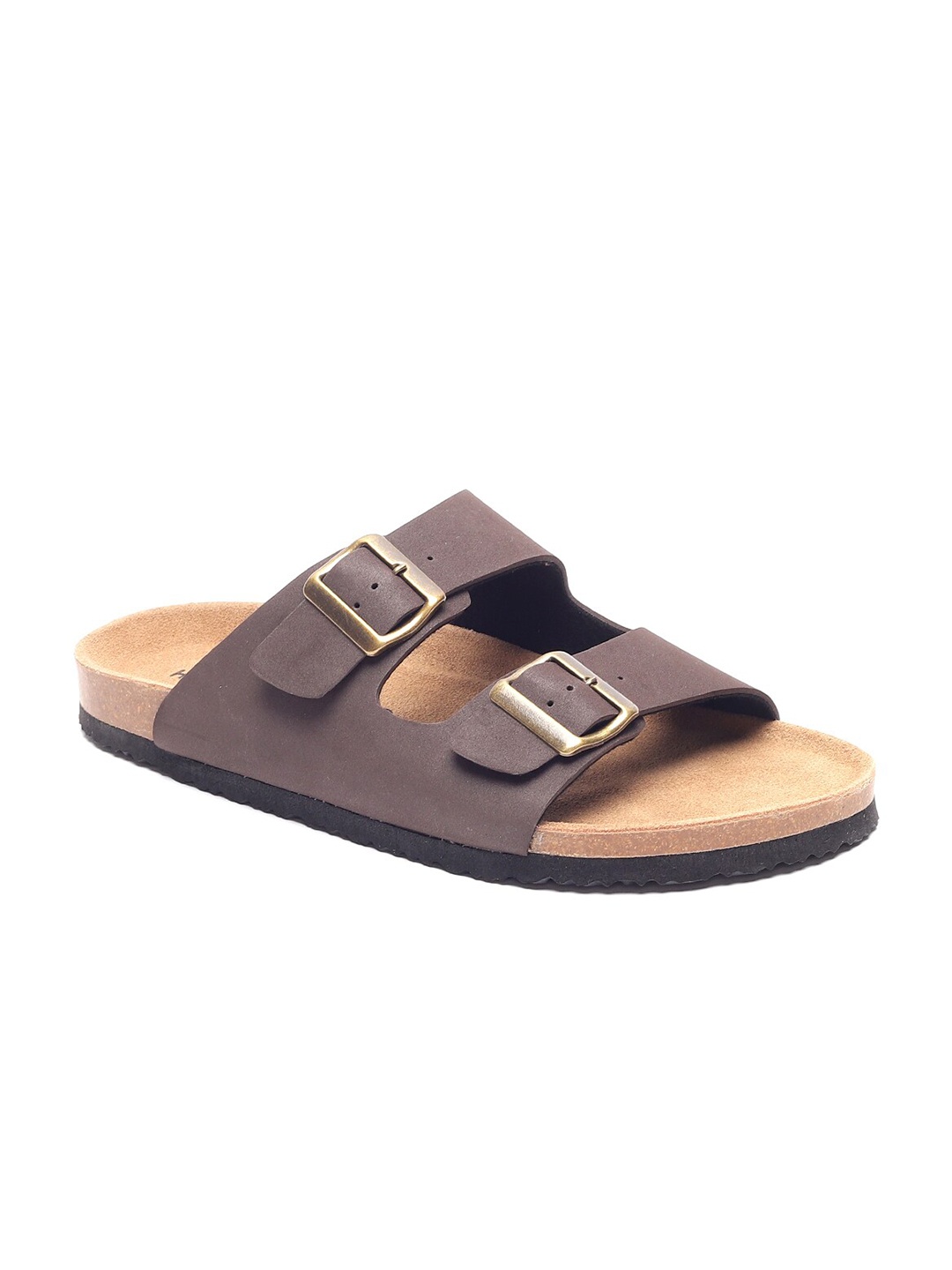 

HF JOURNEY Men Textured Comfort Sandals, Brown