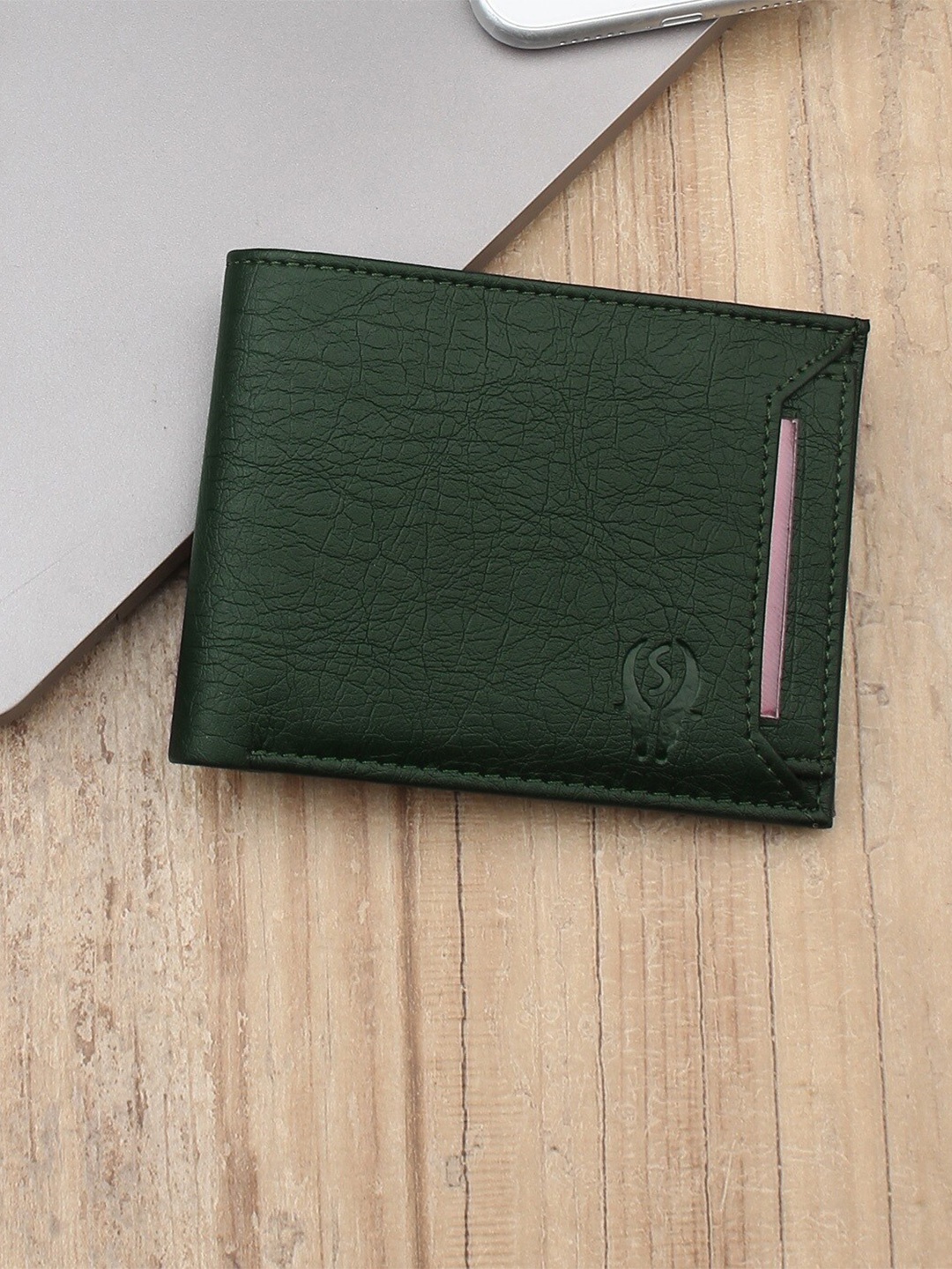 

SAMTROH Textured Two Fold Wallet, Green