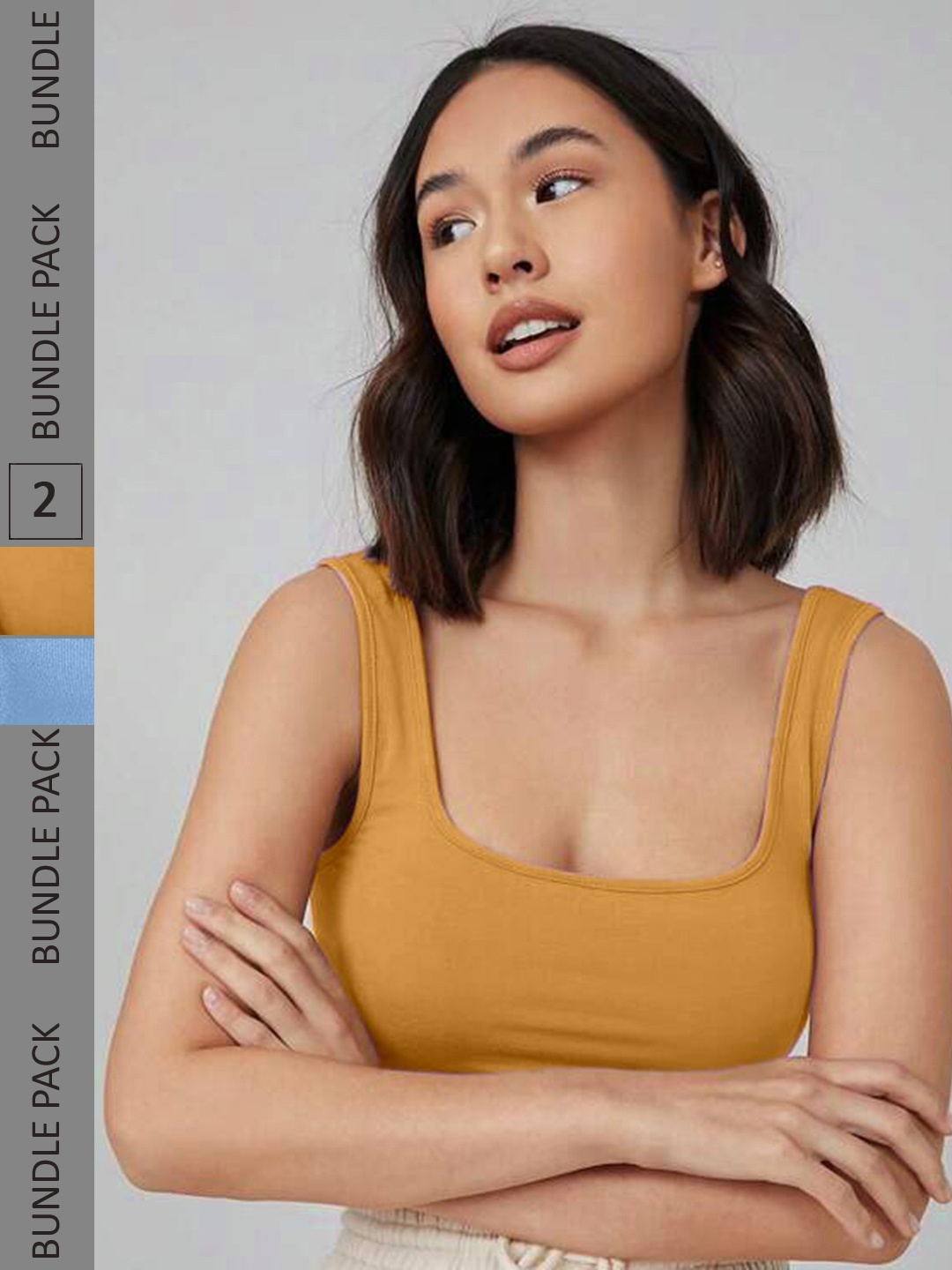

Selvia Pack Of 2 Tank Top, Mustard