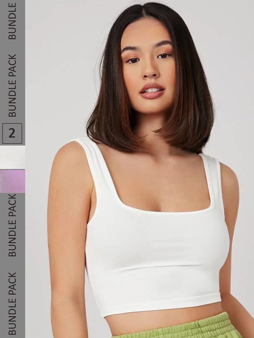 

Selvia Pack Of 2 Tank Top, White