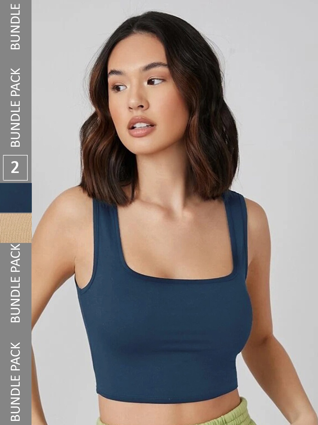 

Selvia Pack Of 2 Sleeveless Tank Top, Teal