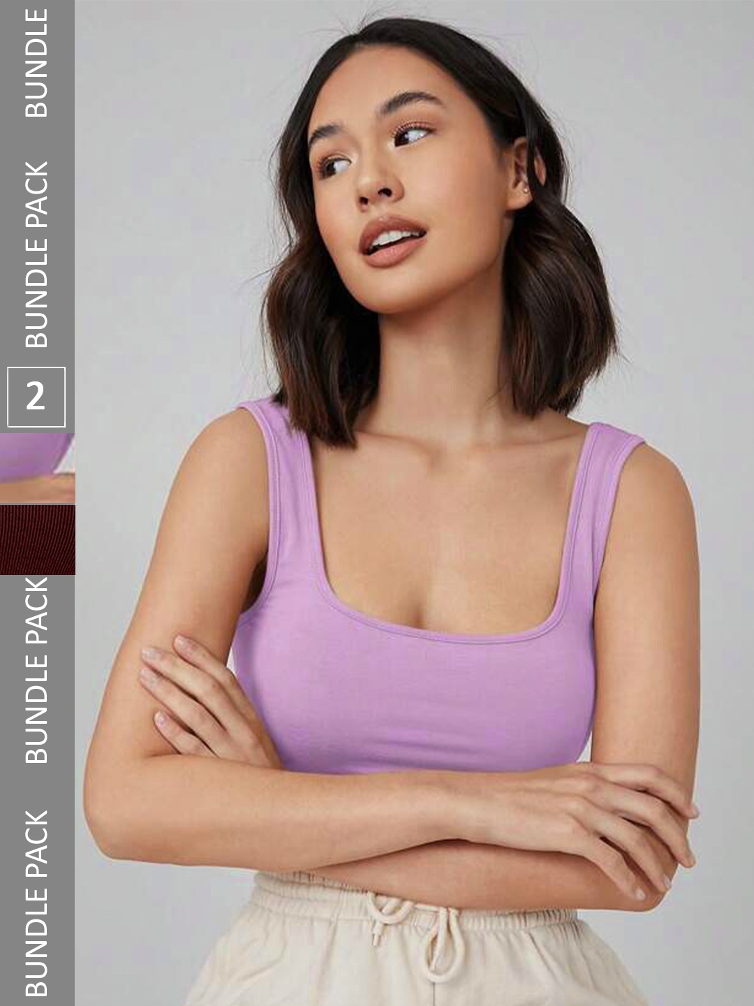 

Selvia Pack Of 2 Tank Tops, Lavender