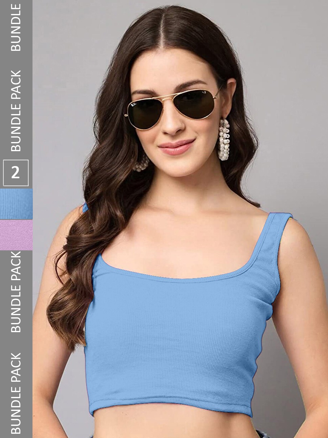 

Selvia Pack Of 2 Sleeveless Tank Top, Blue