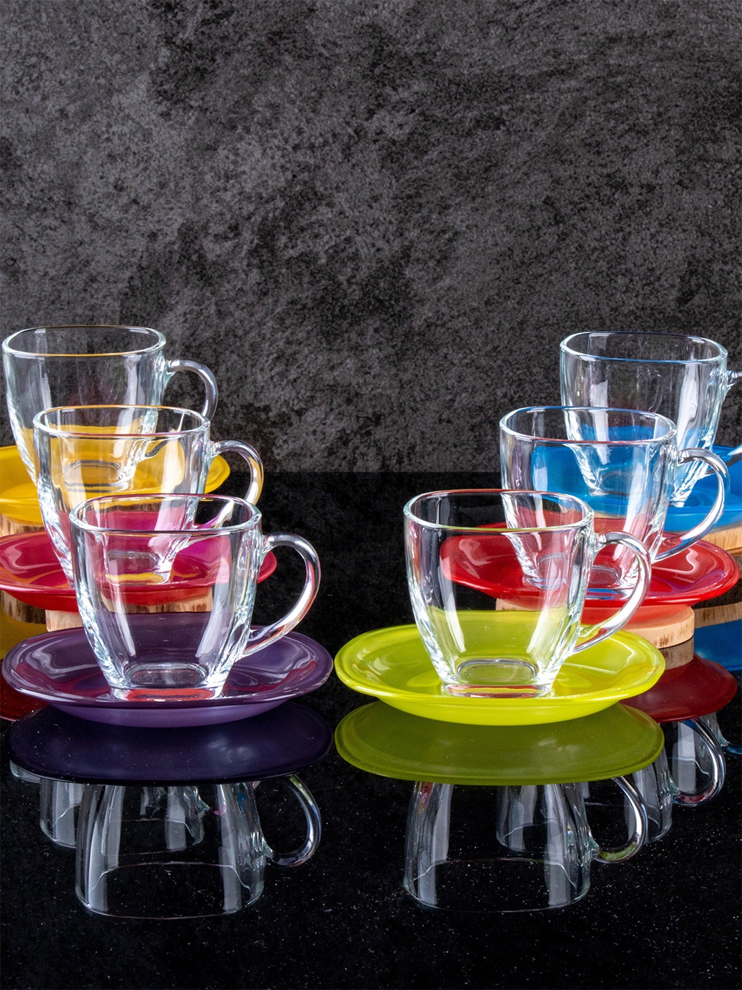 

Luminarc Transparent 6 Pieces Opalware Matte Mugs-220ml