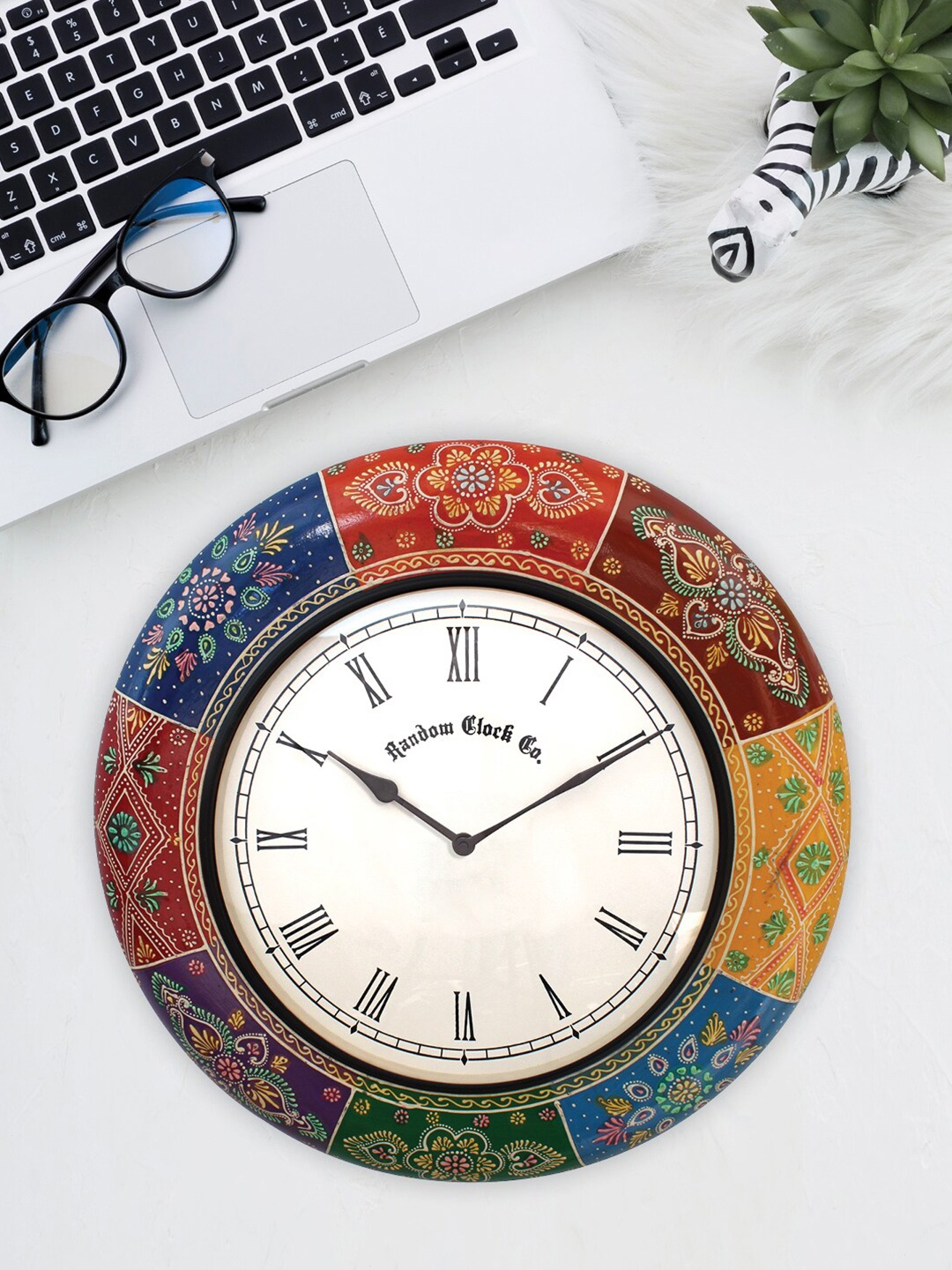 

RANDOM Orange & Blue Vintage Wall Clock