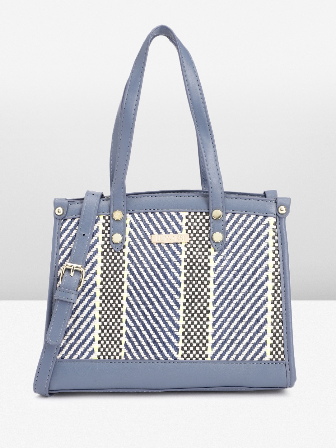 

Luvoksi Women Textured PU Structured Satchel, Blue