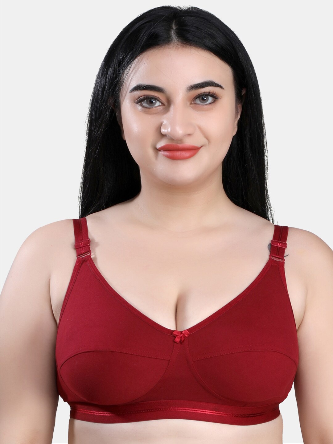 

SKDREAMS Full Coverage Non Padded Cotton Everyday Bra, Maroon