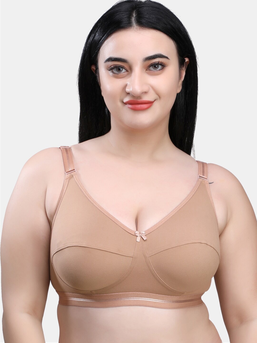 

SKDREAMS Full Coverage Non Padded Cotton Everyday Bra, Nude