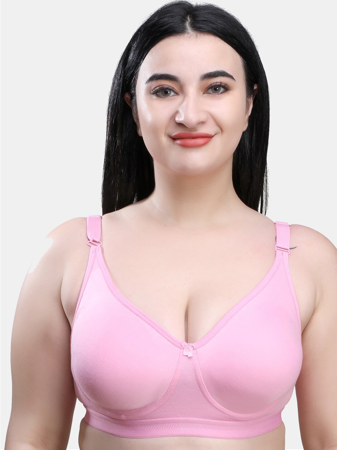 

SKDREAMS Full Coverage Non Padded Cotton Everyday Bra, Pink