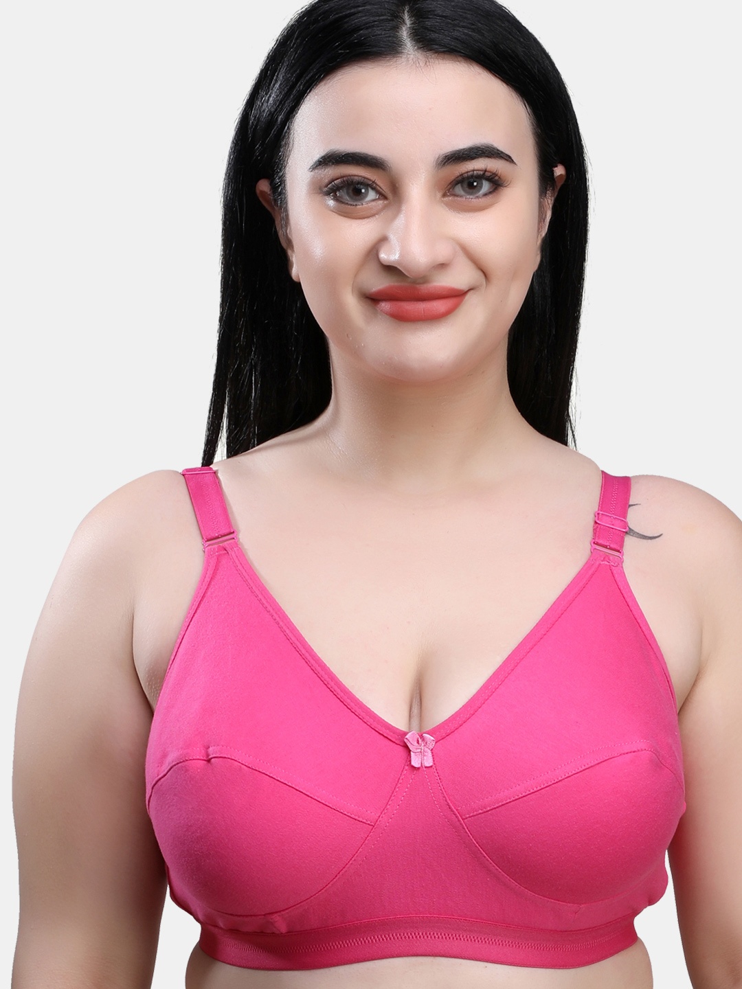 

SKDREAMS Full Coverage Non Padded Cotton Everyday Bra, Rose