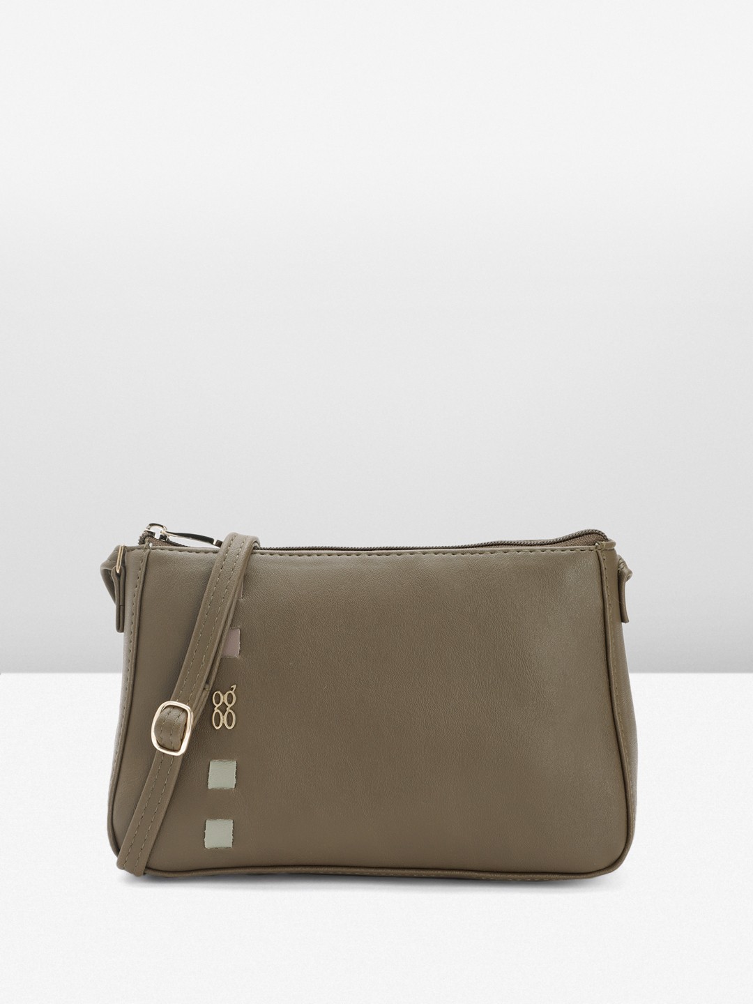 

Baggit Minimal Colourblocked Sling Bag, Olive