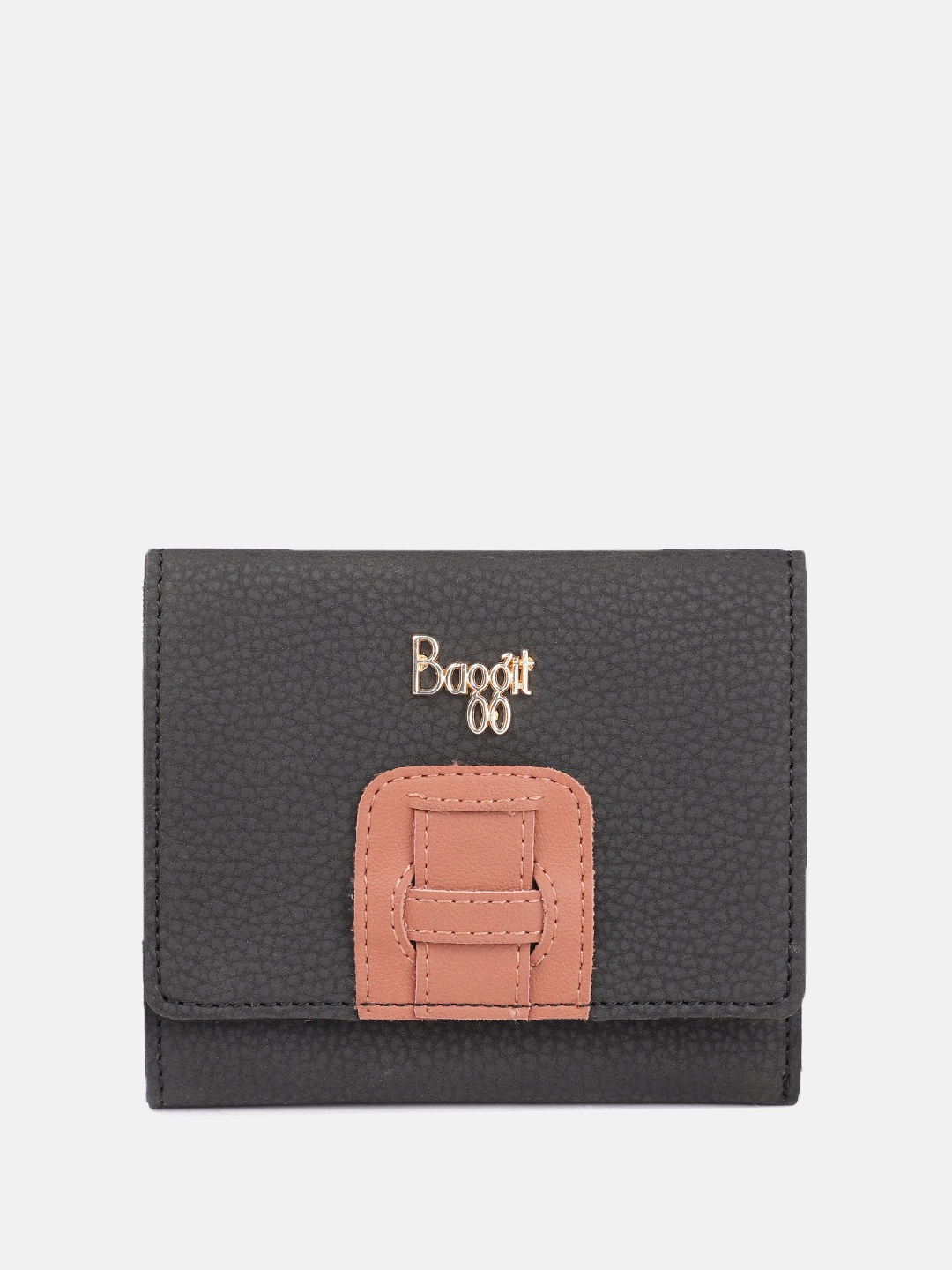 

Baggit Women Three Fold Wallet, Black