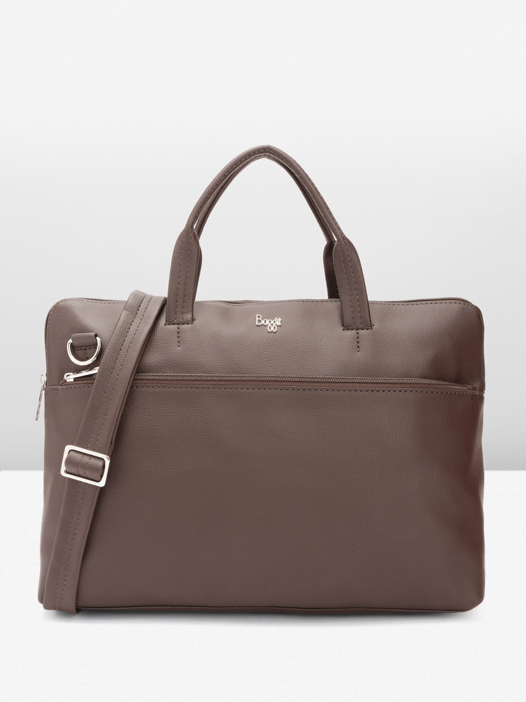 

Baggit Men Solid Laptop Bag, Brown