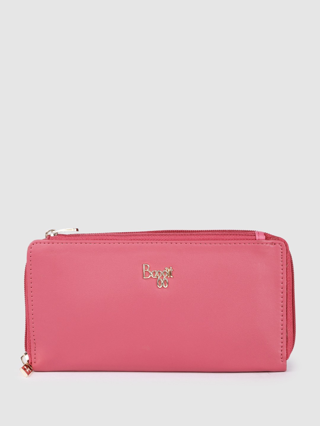 

Baggit Women Solid Zip Around Wallet, Rose