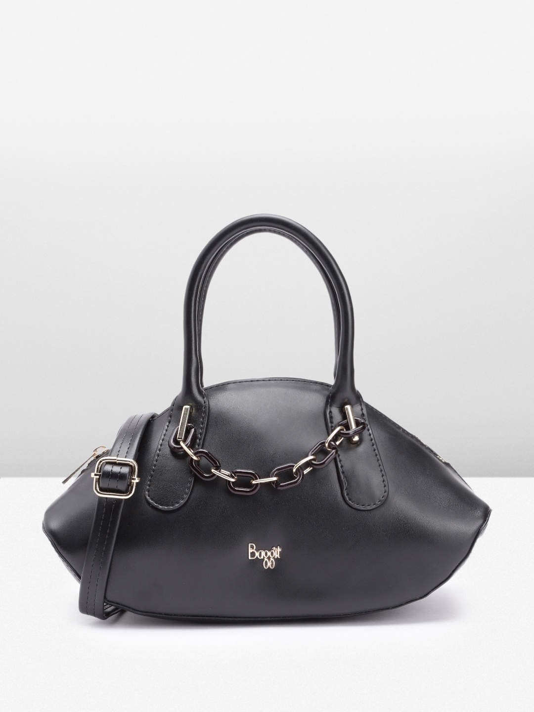 

Baggit Women Solid Handheld Bag, Black