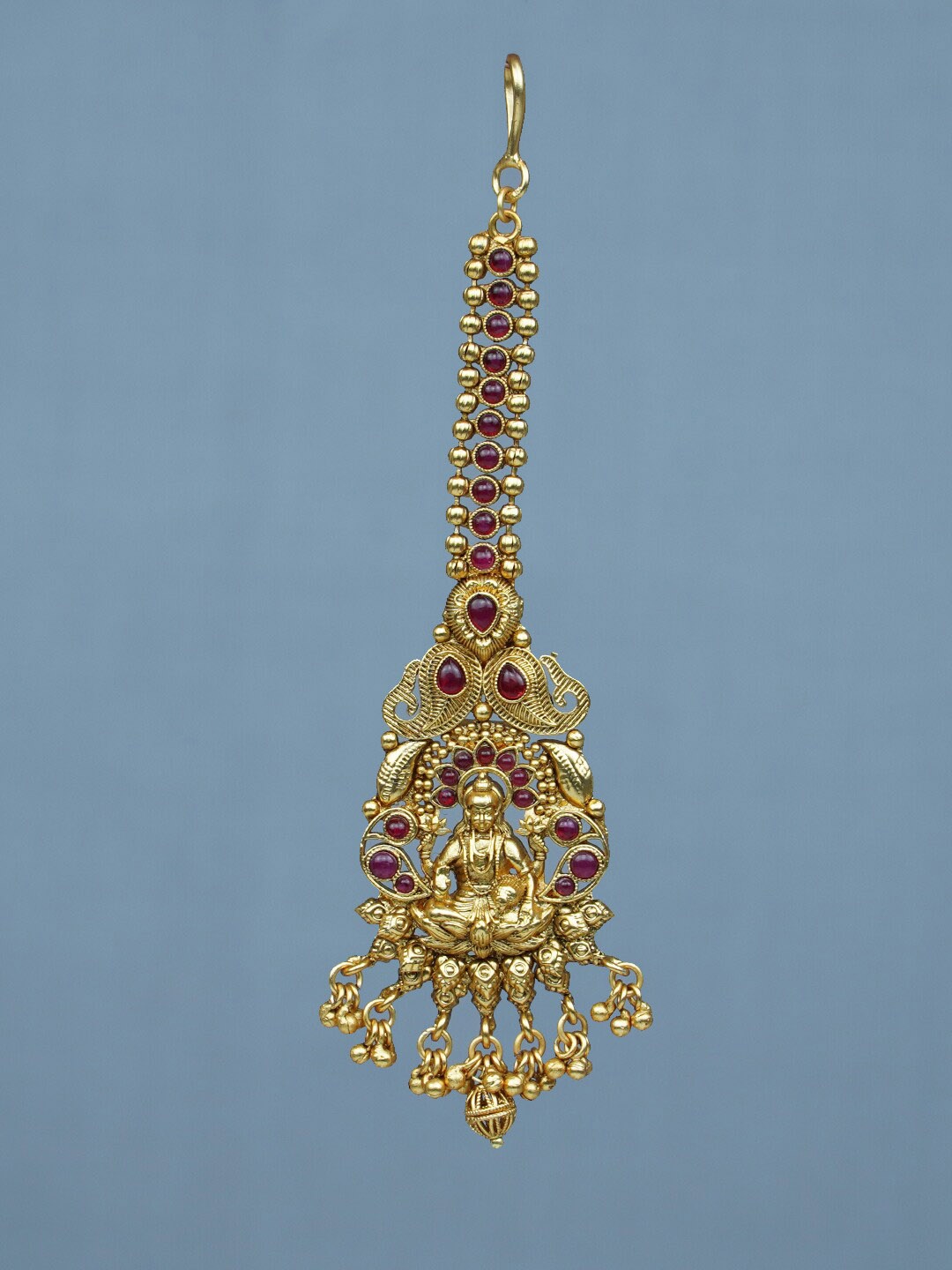 

Diksha collection Gold-Plated Studded Maang Tika