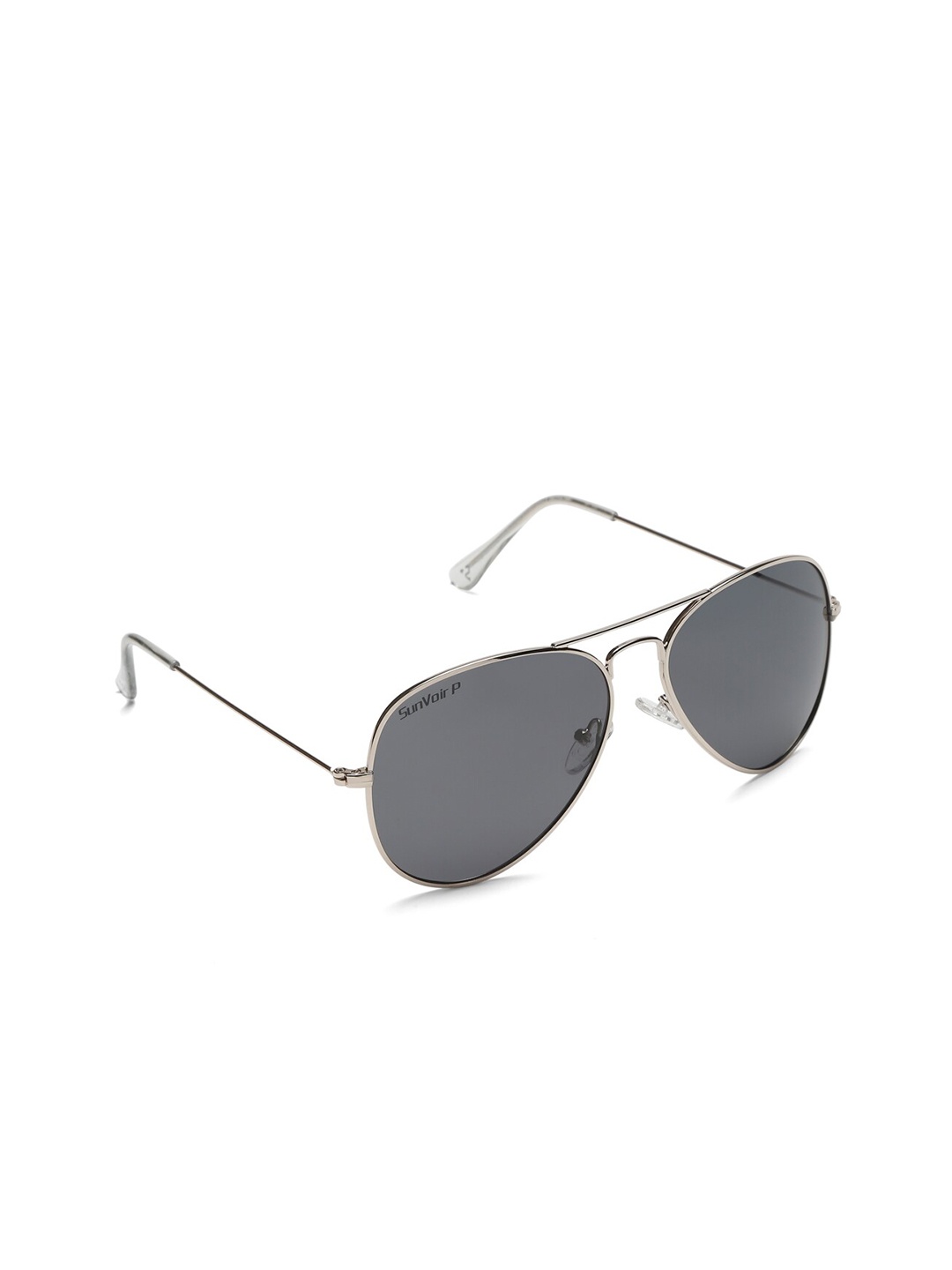 

SUNNIES Lens & Silver-Toned Aviator Sunglasses With Polarised Lens SUNNIES-020-C3, Black