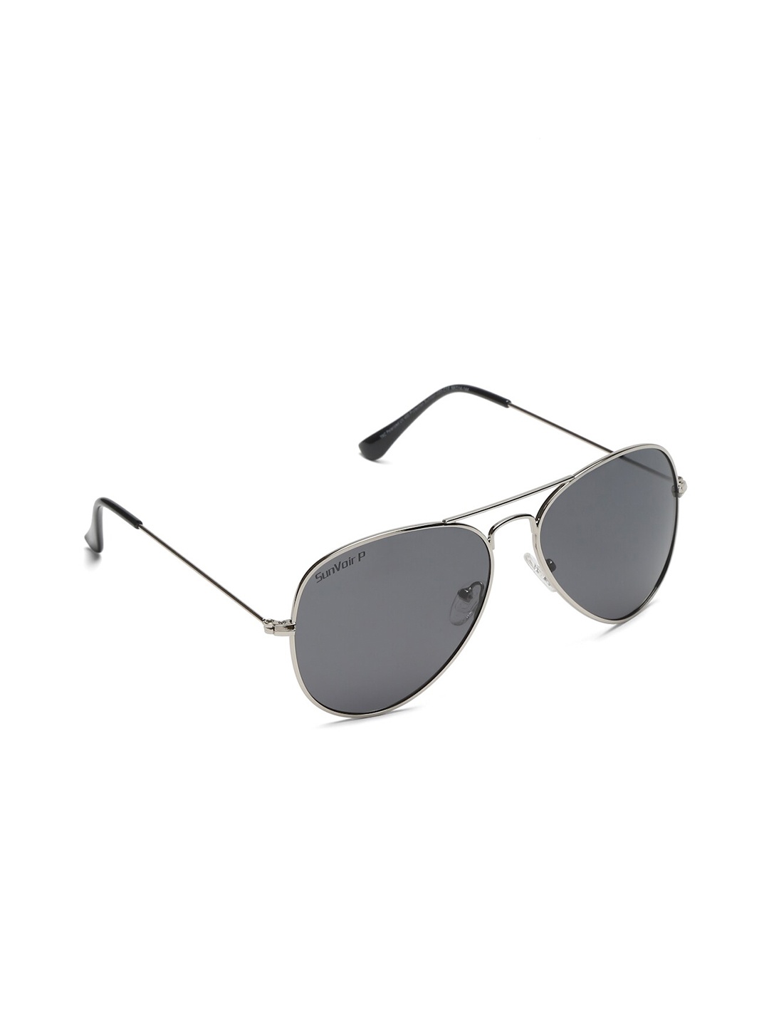 

SUNNIES Full Rim Aviator Sunglasses with Polarised Lens SUNNIES-021-C12, Silver
