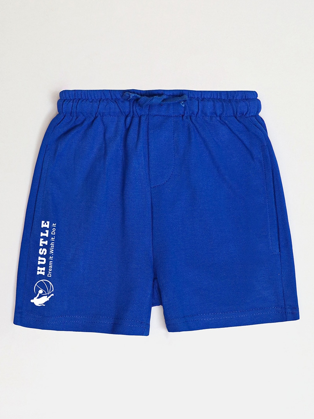 

Whistle & Hops Boys Mid-Rise Pure Cotton Shorts, Blue