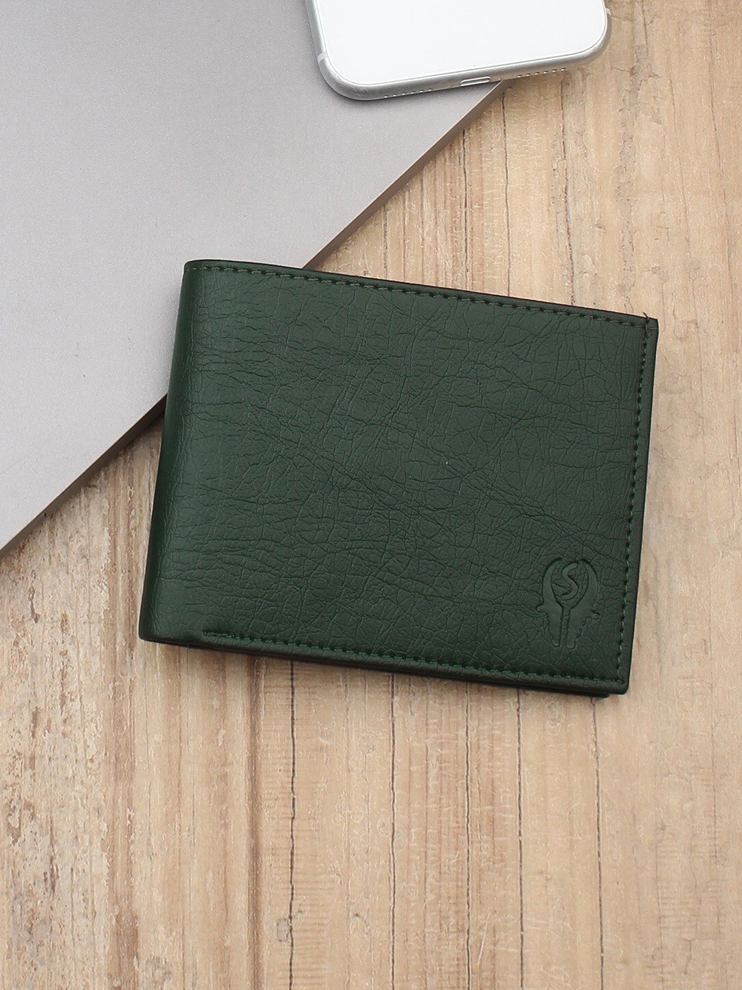 

SAMTROH Textured Two Fold Wallet, Green