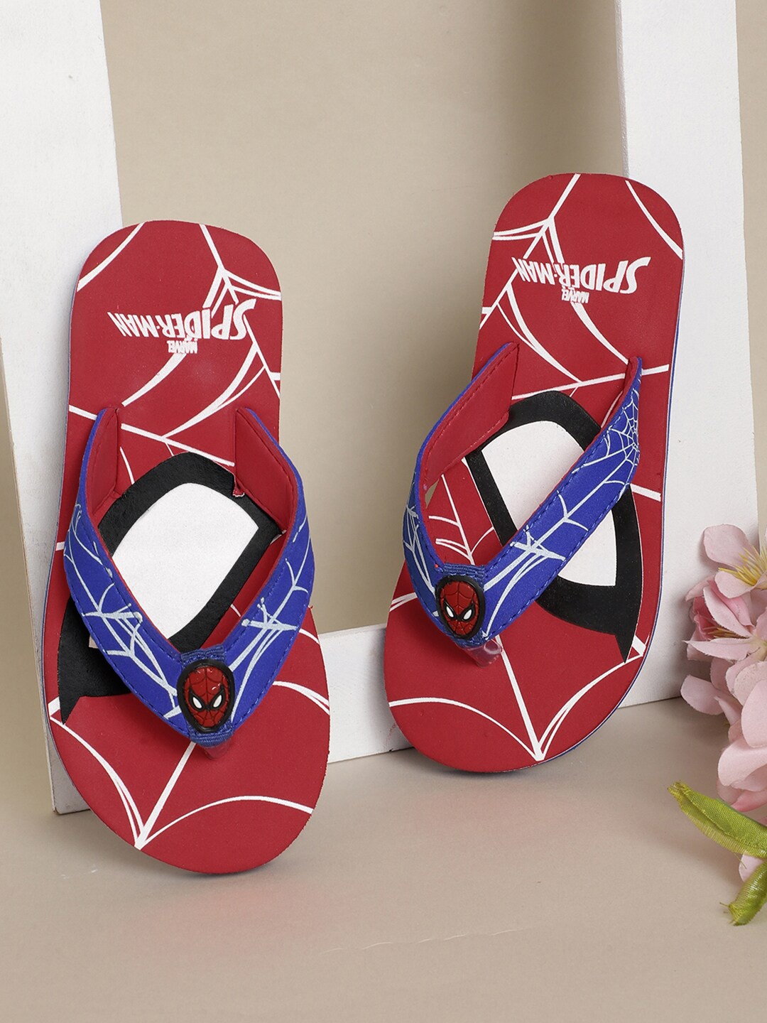 

Kids Ville Spiderman Printed Flipflops For Kids Boys, Blue