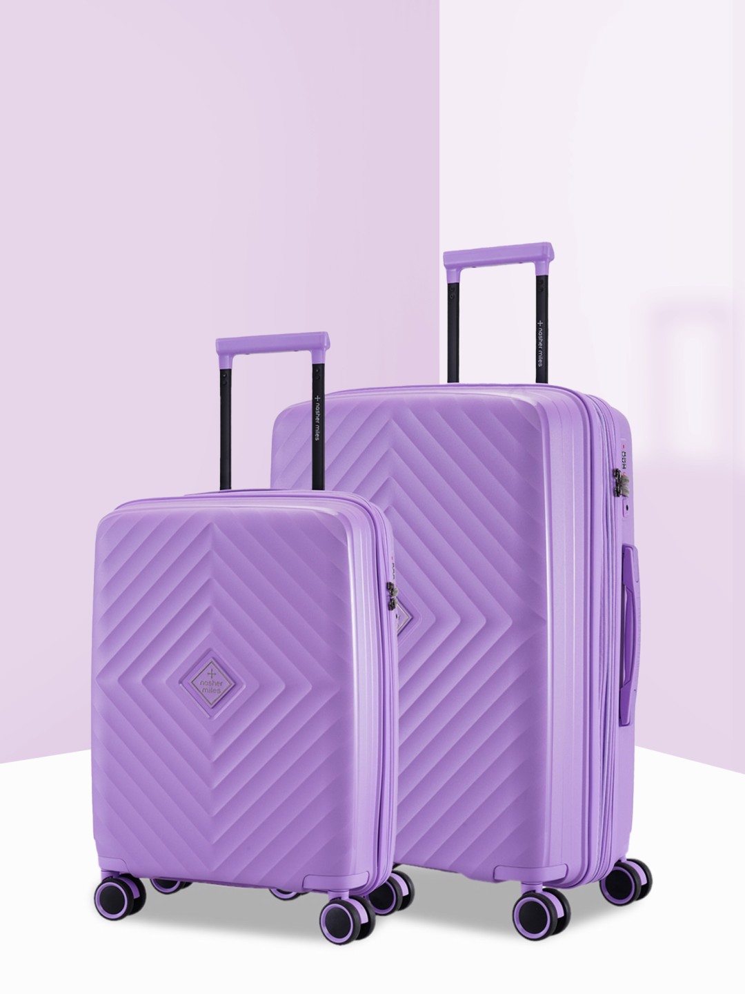 

Nasher Miles Antwerp Polypropylene Set of 2 S/M Pastel Purple TrolleyBag 55-65cm