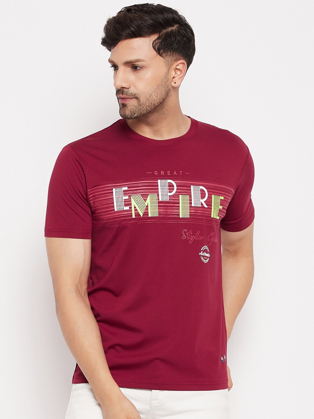 

Duke Typography Printed Cotton Slim Fit T-shirt, Red
