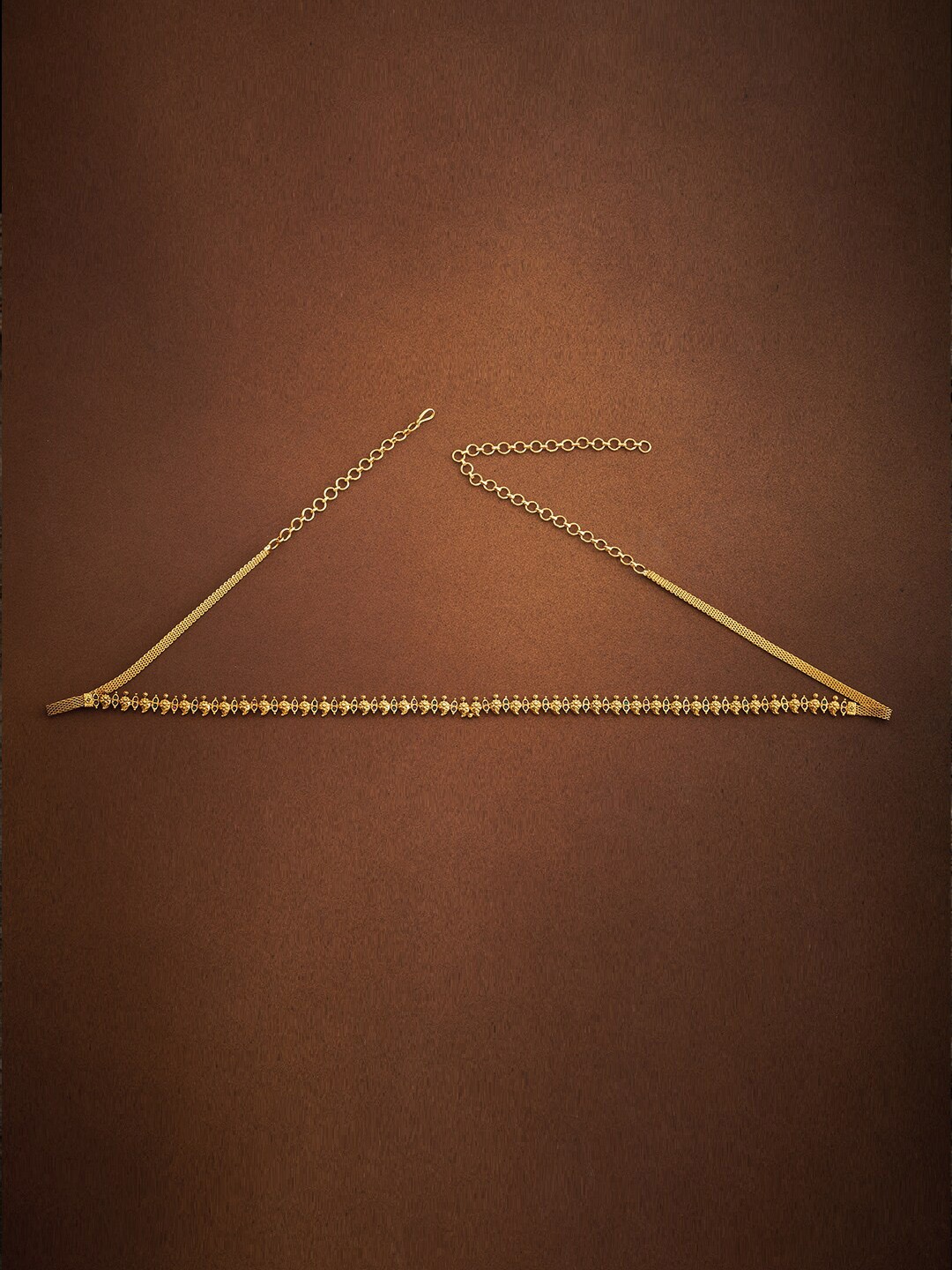 

Kushal's Fashion Jewellery CZ Studded Waist Chain, Gold