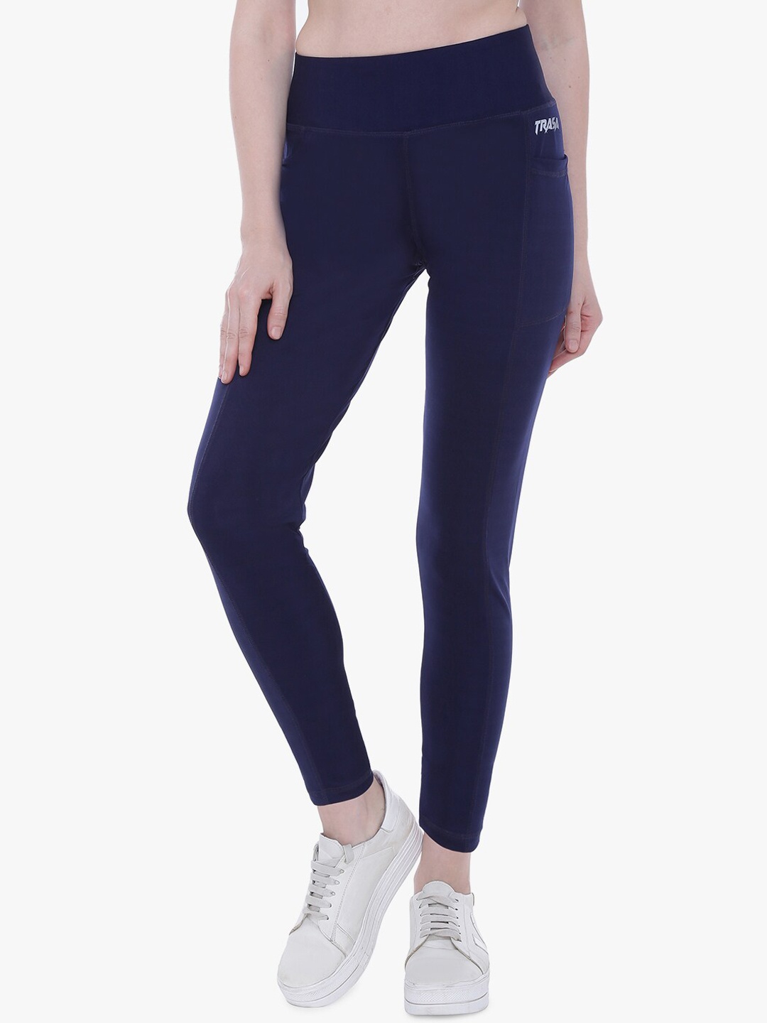 

TRASA Women High Rise Sports Tights, Blue