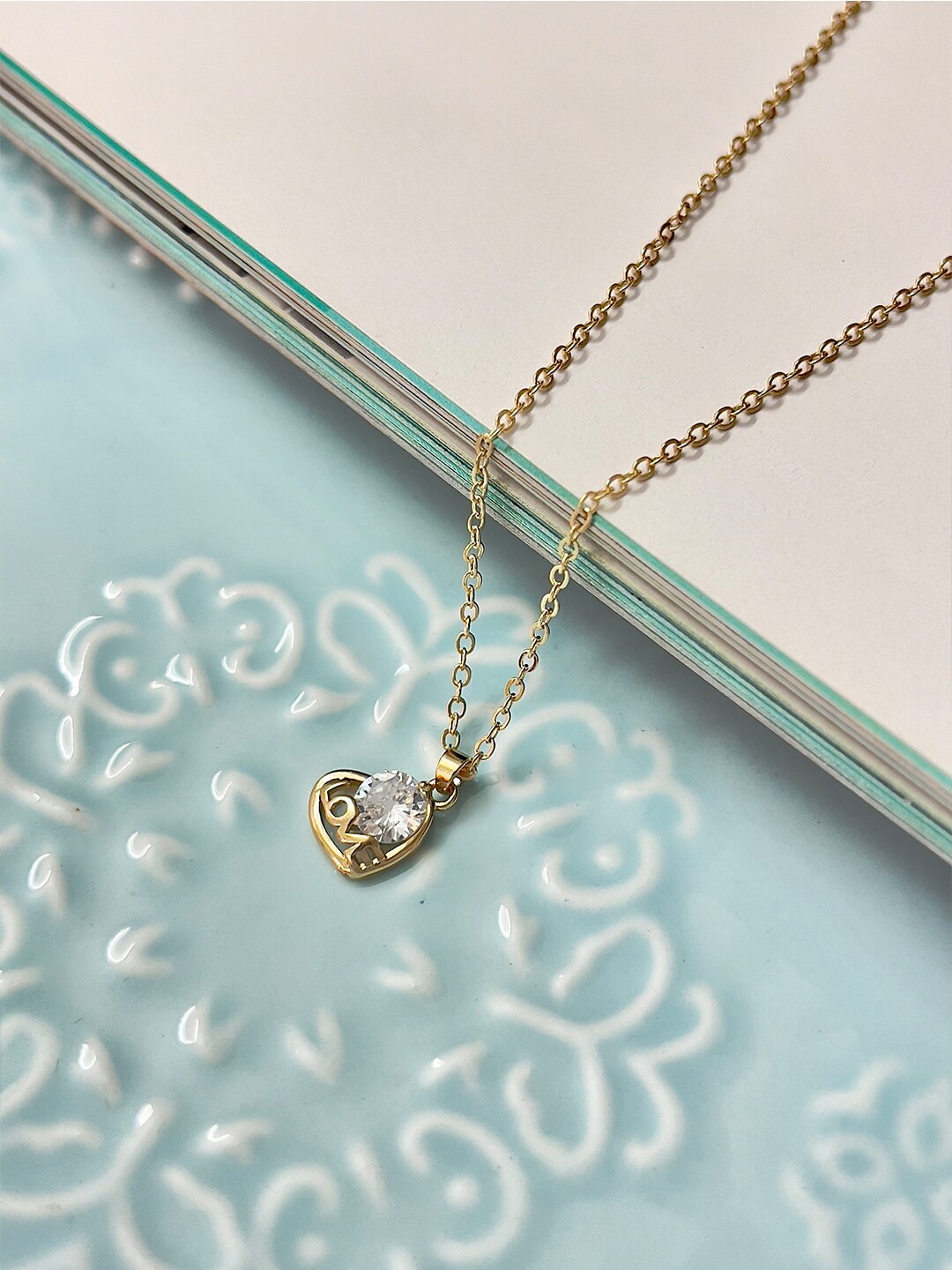 

Ayesha Gold-Plated Stone-Studded Pendant