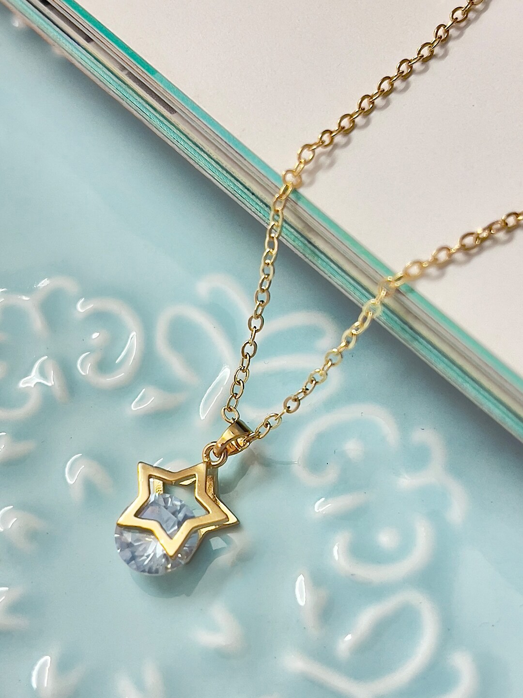 

Ayesha Gold-Plated & Stone-Studded Pendant