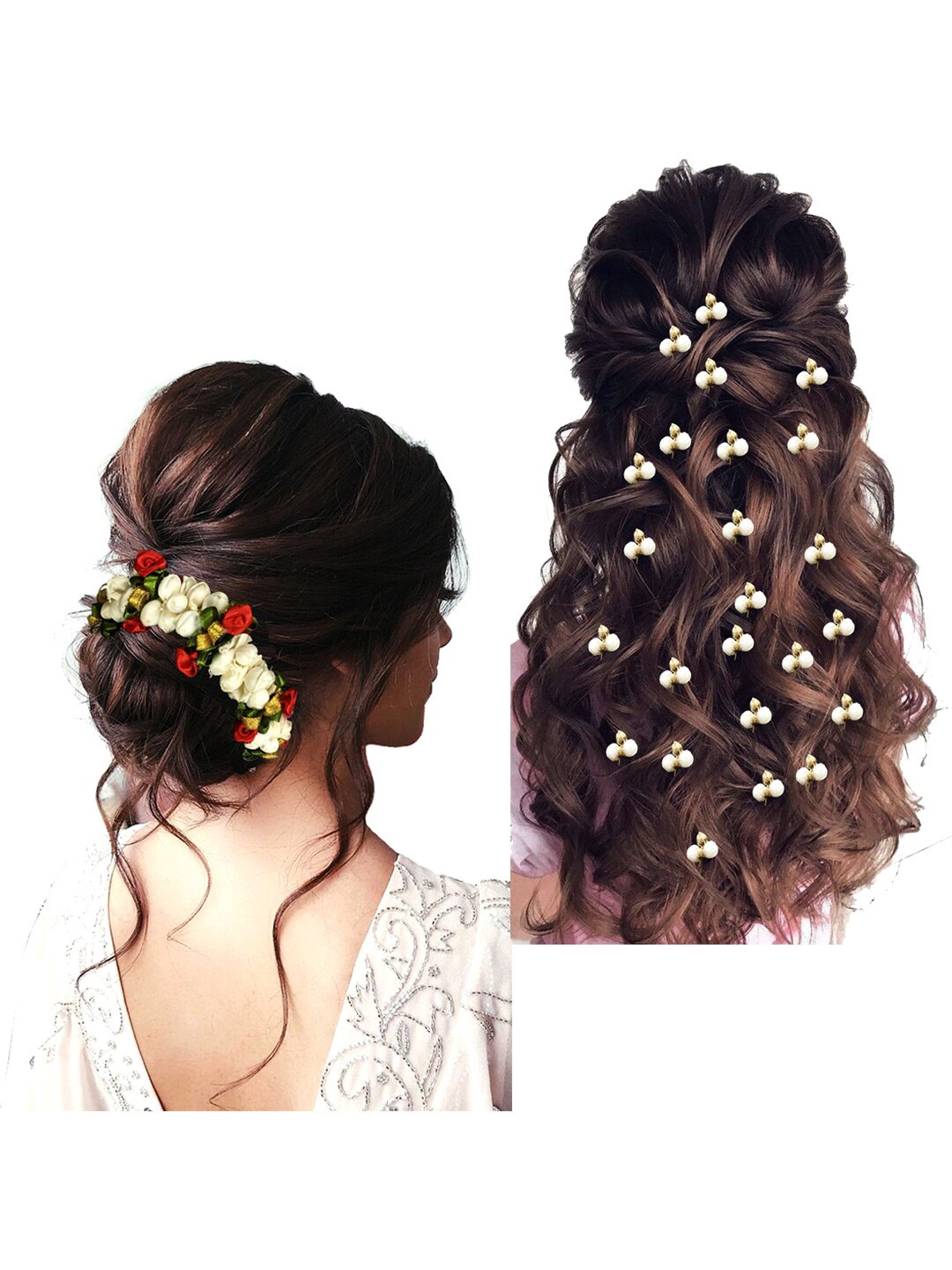 

Hair Flare Women 30Pcs Embellished Hair Accessory Set, Cream