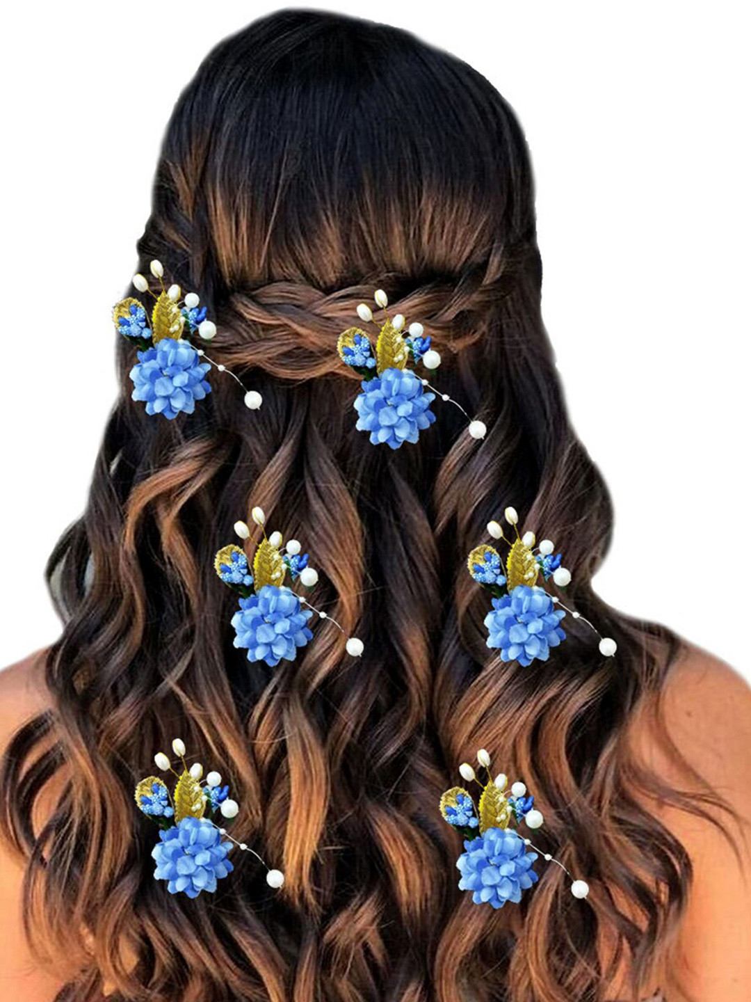 

Hair Flare Women Set of 7 Hair Accessory Set, Blue