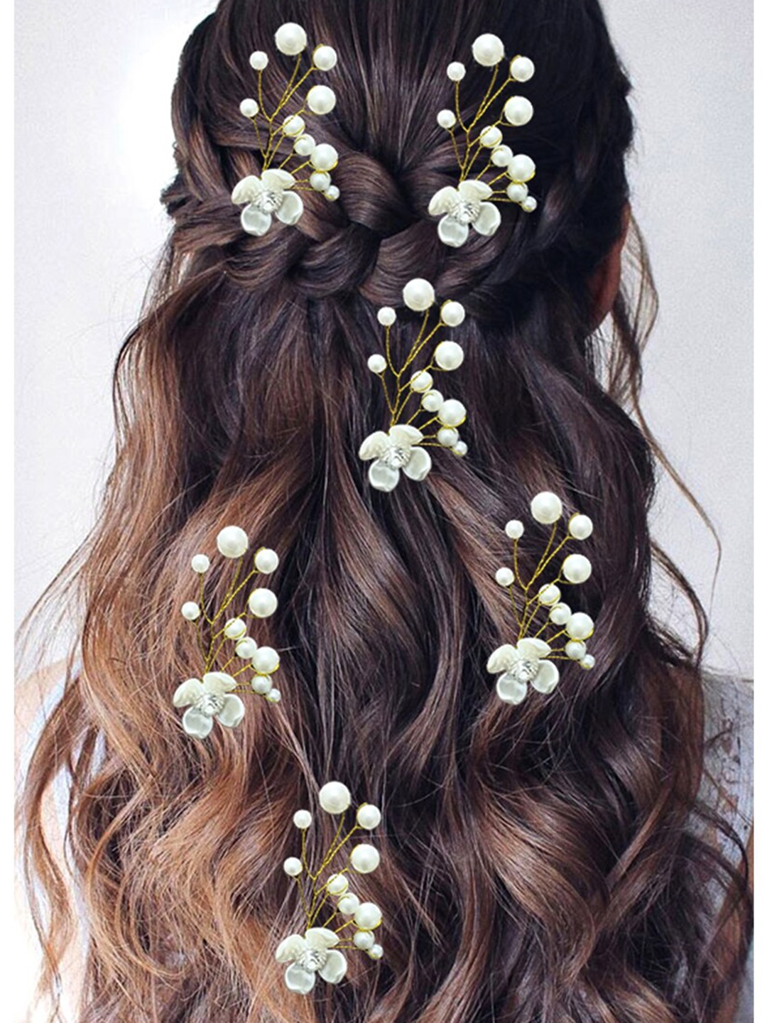 

Hair Flare Set of 2 Embellished Hair Accessory Set, Silver