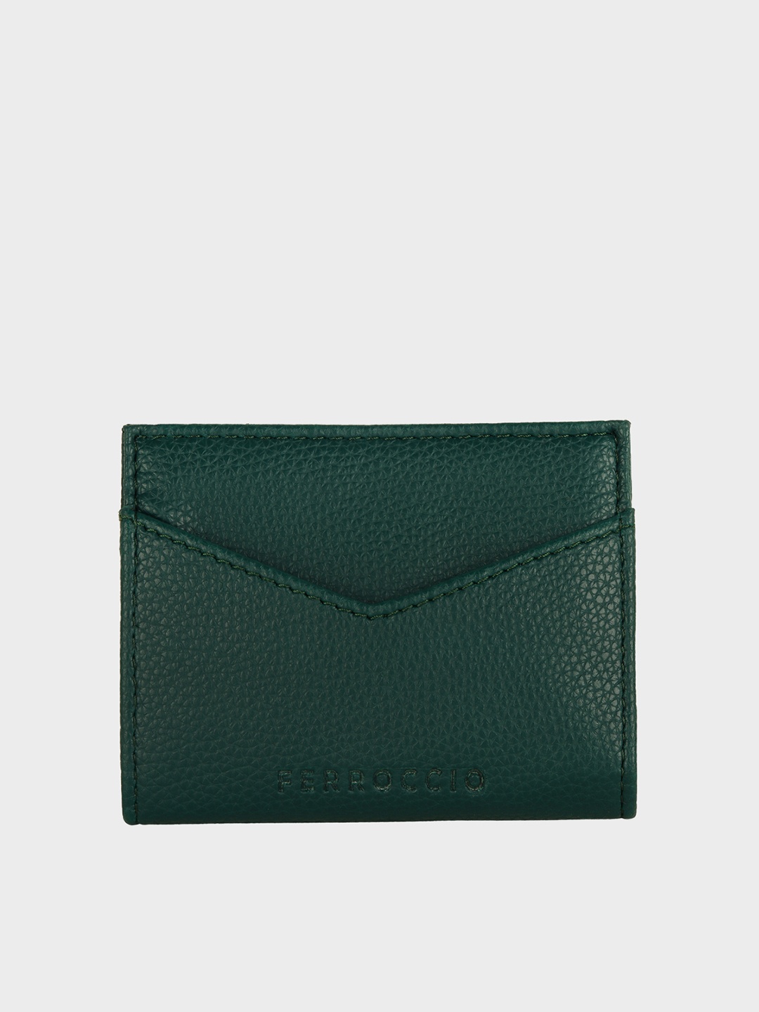 

FERROCCIO Women Solid Card Holder, Green