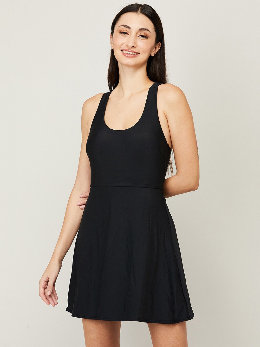 

Ginger by Lifestyle Shoulder Straped Swim Dress, Black
