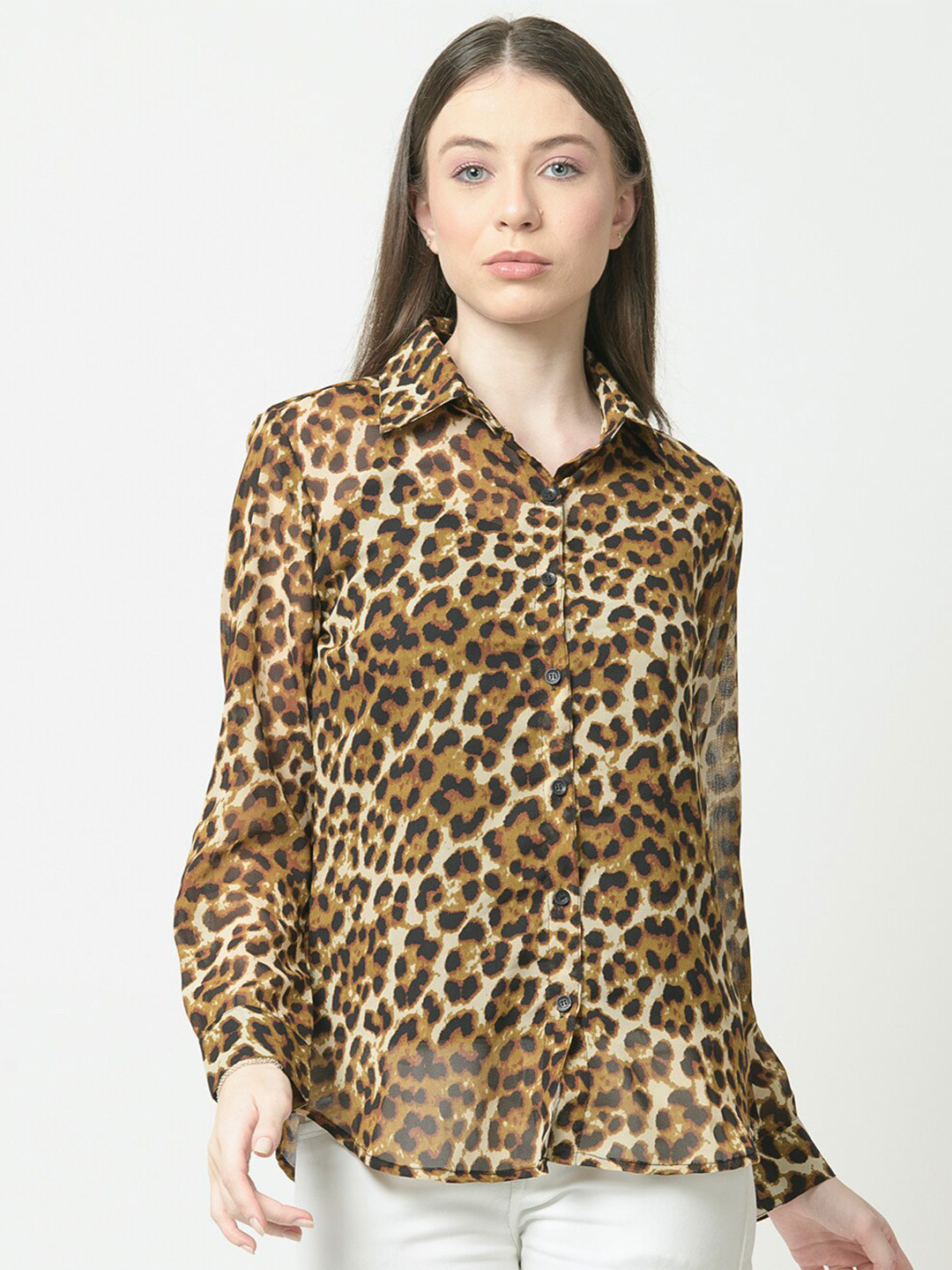 

urSense Animal Printed Casual Shirt, Brown