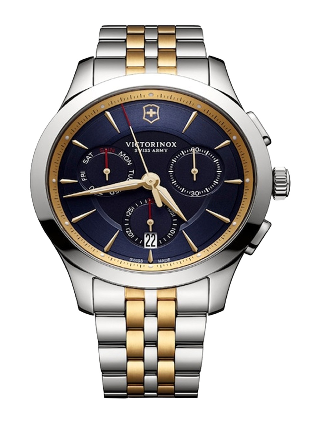 

Victorinox Men Stainless Steel Bracelet Style Straps Analogue Watch 249118, Blue