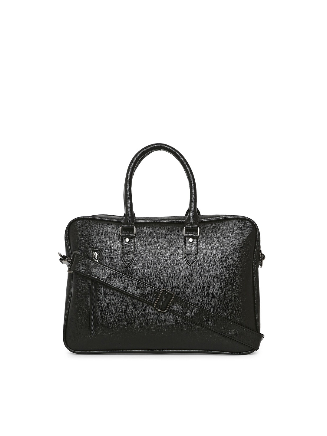 

GEPACK Textured Leather Laptop Bag, Black