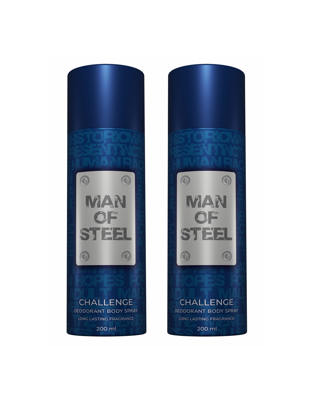 

Denver Man of Steel Set of 2 Challenge Deodorant Body Spray - 127 g Each, Blue