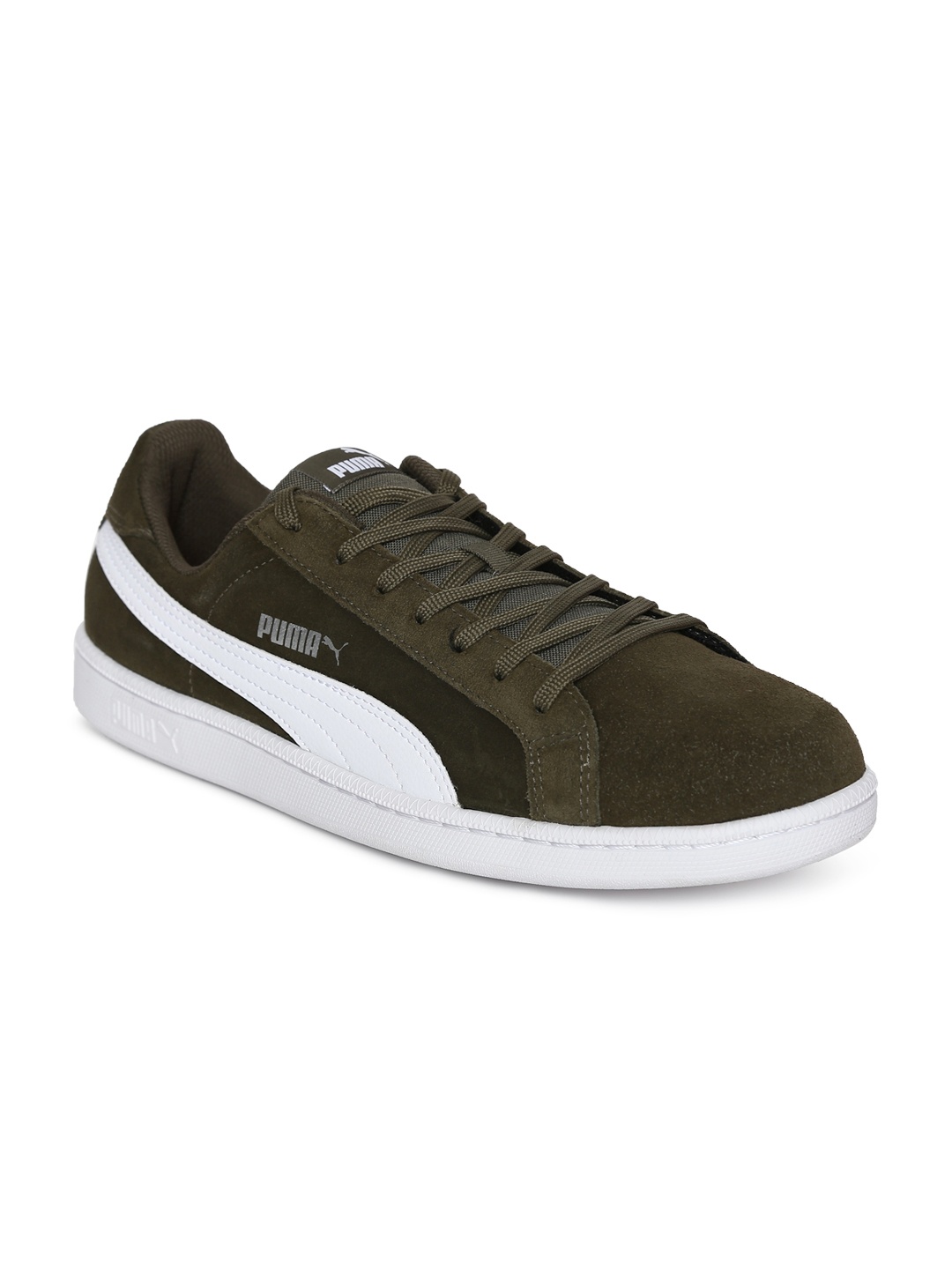 

Puma Men Olive Green Smash SD Suede Sneakers