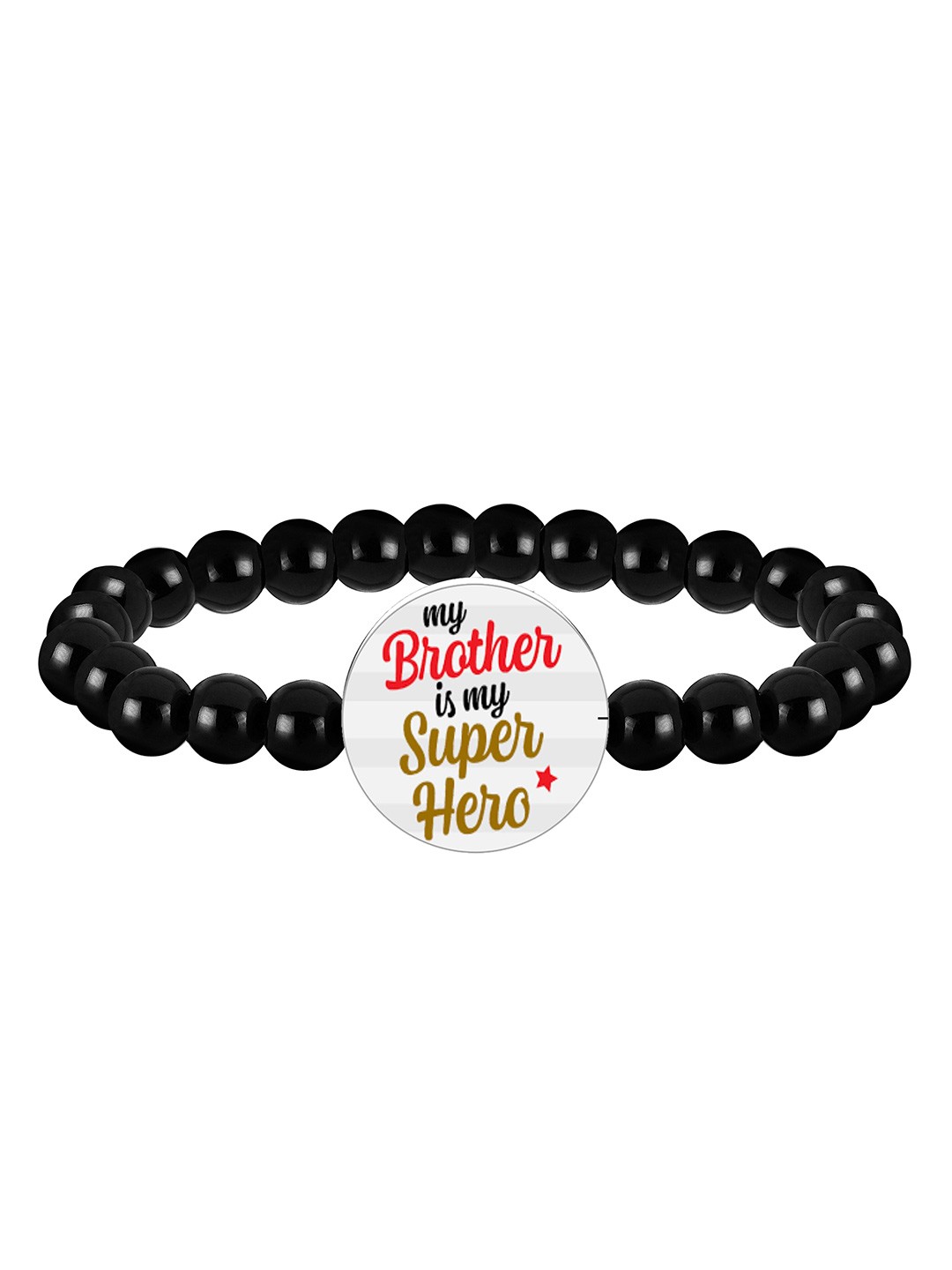 

Mikado Women Beaded Elasticated Slip-On Bracelet, Black