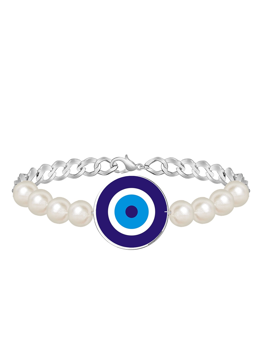 

Mikado Women Silver-Plated Beaded Link Bracelet