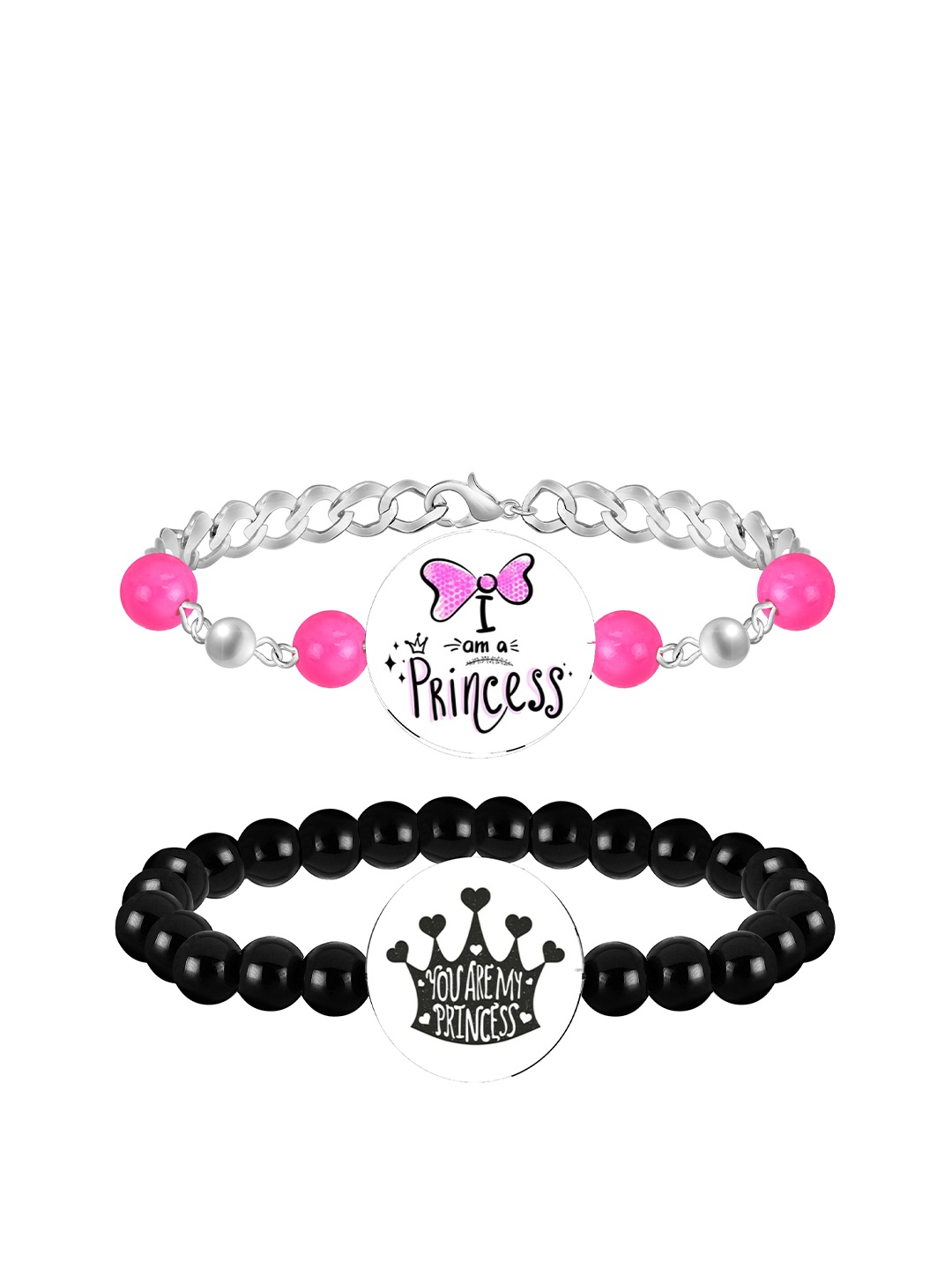 

Mikado Women Set Of 2 Link Bracelets, Black