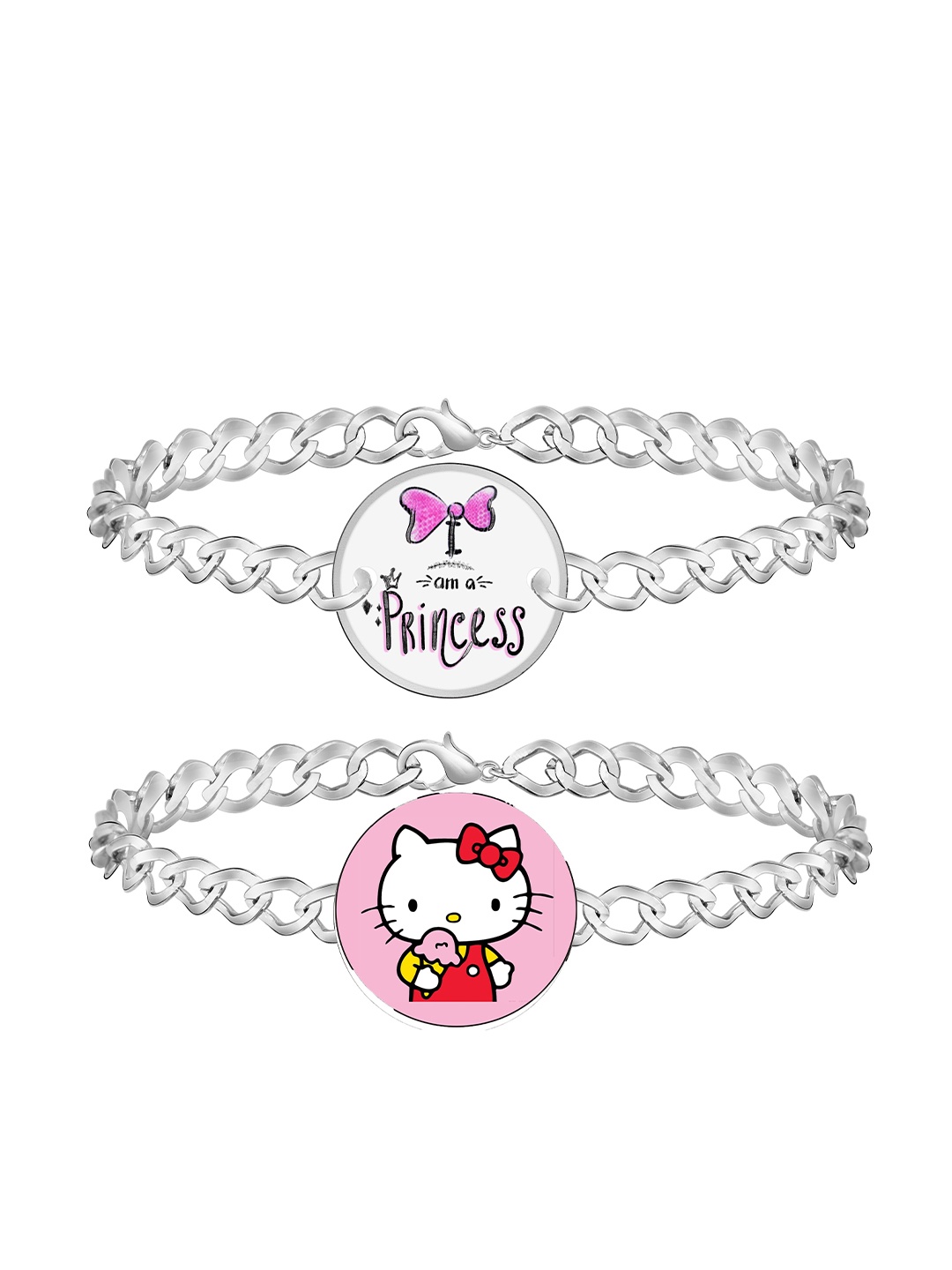 

Mikado Women Set Of 2 Link Bracelet, Silver