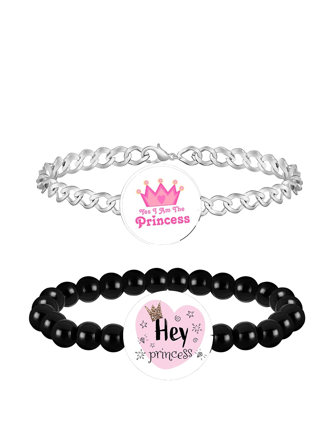 

Mikado Women Set Of 2 Beaded Bracelet, Black